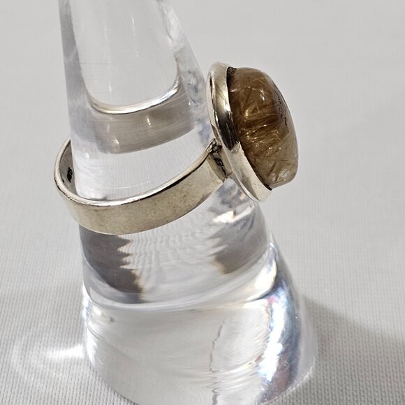 Rutilated Quartz Sterling Silver ring - Picture 3 of 3